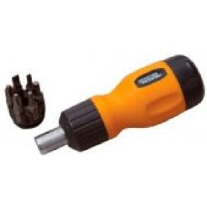 Отвертка MasterTool с трещоткой+6 насадок 40-0517