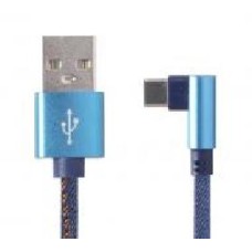 Кабель Cablexpert угловой USB 2.0 A-папа/C-папа 1 м (CC-USB2J-AMCML-1M-BL)