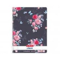 Блокнот А4 80 листов линия Ladylike Flowers 50021468F Herlitz