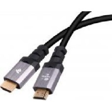 Кабель 2E HDMI 2.1 / 4K/120Hz / 8K/60Hz 3 м черныйзолотойсеребристый (2EW-1143-3M)