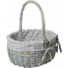 Корзина плетеная с текстилем 37x31x19/41 см Easter 16-5A-1