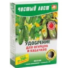 Удобрение кристаллическое Чистый лист для огурцов и кабачков 300 г