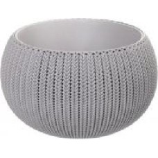 Горшок пластиковый Keter Cozies M круглый 9,4 л серый