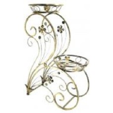 Подставка Ferrum Decor Лилия 2 64x80 см золотой