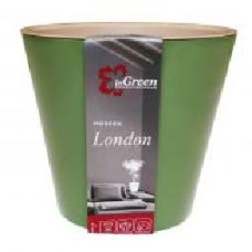 Горшок InGreen London на колесиках круглый 16 л оливковый (ING6207ОЛ)