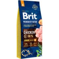 Корм Brit Premium Джуниор М для щенков средних пород, с курицей, 3 кг,