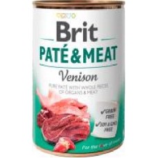 Консерва для всех пород Brit Care Pate & Meat для собак c олениной 400г курица, оленина 400 г