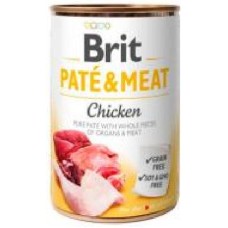 Консерва Brit Care Pate & Meat с курицей, 400г, для собак