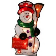 Декорация настенная LED Снеговик 20 ламп 42 см Декорация настенная LED Снеговик 20 ламп 42 см