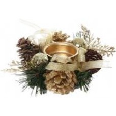 Подсвечник с декором 10 см 2 шт. W10-24034/G Подсвечник с декором 10 см 2 шт. W10-24034/G