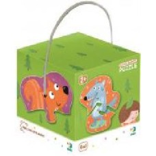 Пазл DoDo 6 в 1 Лесные животные 6 пазлов по 2/3/4 элемента 300195