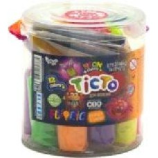 Тесто для лепки Danko Toys Fluoric 13 цветов (укр.) TMD-FL-12-01U