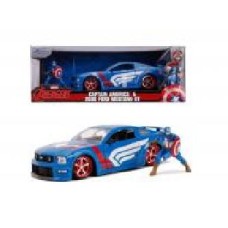 Игровой набор Jada 1:24 Марвел. Мстители Ford Mustang GT (2006) с фигуркой Капитана Америки 253225007