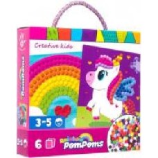 Набор для творчества Vladi Toys Rainbow pompoms Единорог VT4433-05