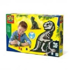 Набор для лепки из гипса SES Ти-Рекс со скелетом 14206S