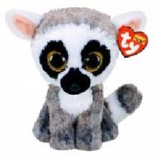 Мягкая игрушка TY Beanie Boo's Лемур Linus 15 см разноцветный 36224