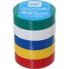 Изолента UP! (Underprice) 0,13х15 мм 10 м набор 5 шт/уп ПВХ RLUT-0,13X10mmX10M-;RLUT-0,13X10