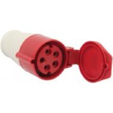 Розетка силовая с заземлением TAREL (e.socket.pro.5.16) 3p+N+PE (215) красный p012018