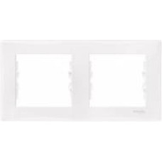 Рамка двухместная Schneider Electric Sedna горизонтальная белый SDN5800321