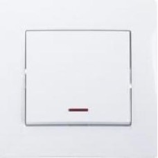 Выключатель одноклавишный UP! (Underprice) One Plus с подсветкой белый 706-0202-111