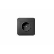 Розетка без заземления Hausmark Luno IP20 антрацит 709-4242-121B