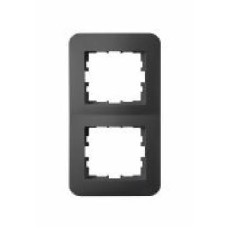 Рамка двухместная Hausmark Luno вертикальная антрацит 709-4200-152