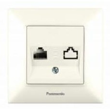 Розетка компьютерная Panasonic Arkedia Slim RJ45 CAT6e кремовый 480200242