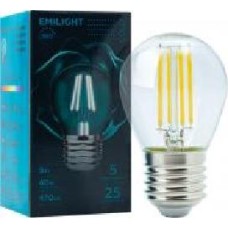 Лампа светодиодная Emilight FIL G45 5 Вт E27 4000 К 220 В прозрачная