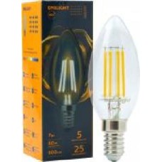 Лампа светодиодная Emilight FIL C35 7 Вт E14 3000 К 220 В прозрачная