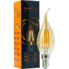 Лампа светодиодная Emilight FIL Gold CA35 7 Вт E14 3000 К 220 В прозрачная