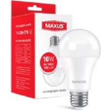 Лампа светодиодная Maxus 10 Вт A60 матовая E27 220 В 4100 К 1-LED-776