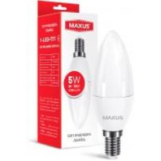 Лампа светодиодная Maxus 5 Вт C37 матовая E14 220 В 3000 К 1-LED-731