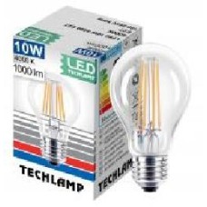 Лампа светодиодная Techlamp Classic A60 10 Вт E27 4000 К 220 В прозрачная