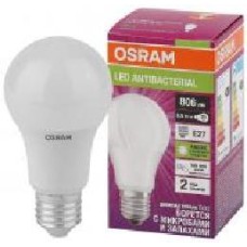 Лампа светодиодная Osram Antibacterial 8,5 Вт A60 матовая E27 220 В 4000 К LCC CLA 8W 840