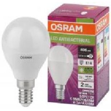 Лампа светодиодная Osram Antibacterial 7,5 Вт P45 матовая E14 220 В 4000 К LCC CLP 7,5W 840