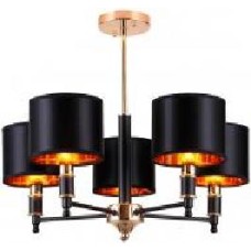 Люстра WunderLicht OM3204-45 5x40 Вт E14 черный с золотом