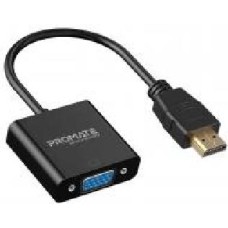 Переходник Promate ProLink-H2V HDMI-VGA 0,2 м черный (prolink-h2v.black)