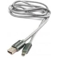 Кабель PowerPlant USB – microUSB 1 м серый (KD00AS1287)