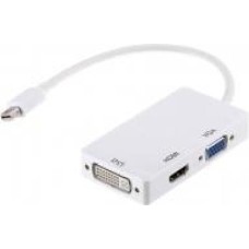 Переходник PowerPlant HDMI – DVI – VGA 0,2 м белый (CA910946)