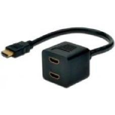 Адаптер Digitus HDMI M – 2xHDMI F 0,2 м черный (AK-330400-002-S)