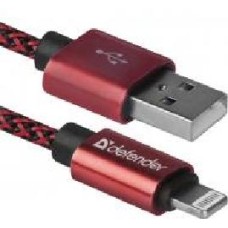 Кабель Defender Lightning – USB 1 м красный (87807)