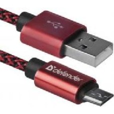 Кабель Defender microUSВ 1 м красный (87801)