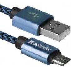 Кабель Defender microUSВ 1 м синий (87805)