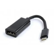 Адаптер Cablexpert 0,15 м черный (A-CM-DPF-01) USB Type-C на DisplayPort