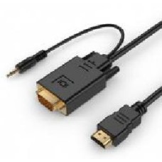 Адаптер Cablexpert HDMI – VGA 1,8 м черный (A-HDMI-VGA-03-6) преобразователь HDMI в VGA и стерео-аудио