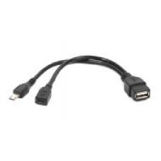 Кабель Cablexpert 0,15 м черный (A-OTG-AFBM-04) OTG USB2.0, A-мама/micro B-папа