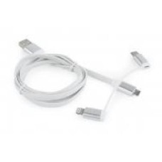 Кабель Cablexpert 1 м белый (CC-USB2-AMLM32-1M-W) USB 2.0 BM-папа/Lightning/Micro/Type-C USB