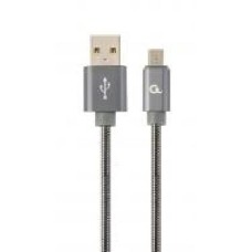 Кабель Cablexpert 1 м серый (CC-USB2S-AMmBM-1M-BG) micro USB 2.0 A-папа/Micro B-папа