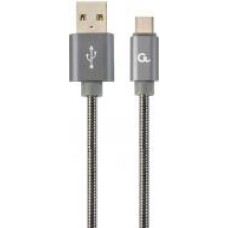 Кабель Cablexpert USB 2.0 A-папа/C-папа 2 м серый (CC-USB2S-AMCM-2M-BG)