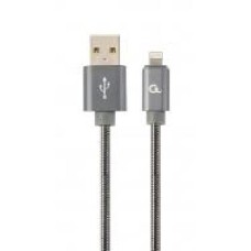 Кабель Cablexpert Lightning – USB 1 м серый (CC-USB2S-AMLM-1M-BG) USB 2.0 А-папа/Lightning